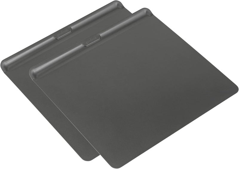 GoodCook AirPerfect 16" x 14" Nonstick Steel Insulated Cookie Sheets, No-Burn Baking Sheets with Large Handles, Set of 2, Gray - Image 1